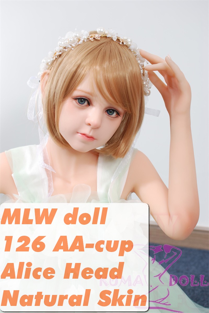 MLW doll Loli Sex Doll 126cm/4ft1 AA-cup #54 Alice Hard Silicone material head with TPE body