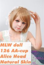 MLW doll Loli Sex Doll 126cm/4ft1 AA-cup #54 Alice Hard Silicone material head with TPE body