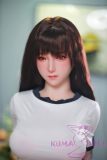 JY Doll TPE Material Love Doll 163cm/5ft3 H-Cup Silicone Tifa Head with body makeup-Black Dress