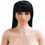 JY Doll TPE Material Love Doll 163cm/5ft3 H-Cup Silicone Tifa Head with body makeup-Black Dress