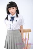 MLW doll Loli Sex Doll 138cm/4ft5 AA-cup #53 Sana Hard Silicone material head with normal face makeup(makeup selectable)
