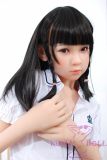 MLW doll Loli Sex Doll 138cm/4ft5 AA-cup #53 Sana Hard Silicone material head with normal face makeup(makeup selectable)