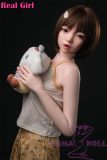 Real Girl Doll 148cm/4ft9 A-Cup Silicone Sex Doll D6 Soft Silicone head with oral function and mouth open/close function