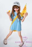 MLW doll Loli Sex Doll 126cm/4ft1 AA-cup Haruki silicone head with TPE material body+head+makeup selectable