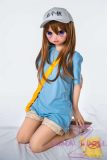 MLW doll Loli Sex Doll 126cm/4ft1 AA-cup Haruki silicone head with TPE material body+head+makeup selectable