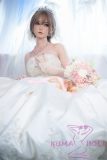 FUDOLL Sex Doll #J019 head 150cm/4ft9 B-cup High-grade silicone head + TPE material body Wedding dress