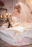 FUDOLL Sex Doll #J019 head 150cm/4ft9 B-cup High-grade silicone head + TPE material body Wedding dress