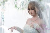FUDOLL Sex Doll #J019 head 150cm/4ft9 B-cup High-grade silicone head + TPE material body Wedding dress