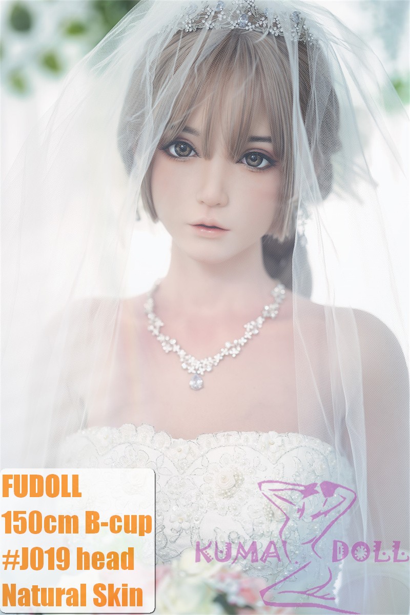 FUDOLL Sex Doll #J019 head 150cm/4ft9 B-cup High-grade silicone head + TPE material body Wedding dress