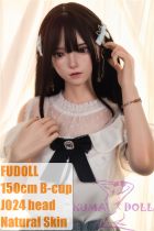 FUDOLL Sex Doll #J024 head with oral function 150cm/4ft9 B-cup High-grade silicone head + TPE material body