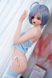 Real Girl Doll 148cm/4ft9 A-Cup Silicone Sex Doll Anime #1 head Soft Silicone head