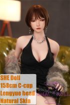 SHEDOLL Lolita type LengYue head 158cm/5ft2 normal breastlove doll body material customizable black tight dress