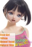 Real Girl Doll 140cm/4ft6 Silicone Sex Doll Anime #1 head Soft Silicone head