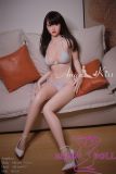 Angelkiss 150cm C-cup #27 head full silicone realistic sex doll grey lingerie