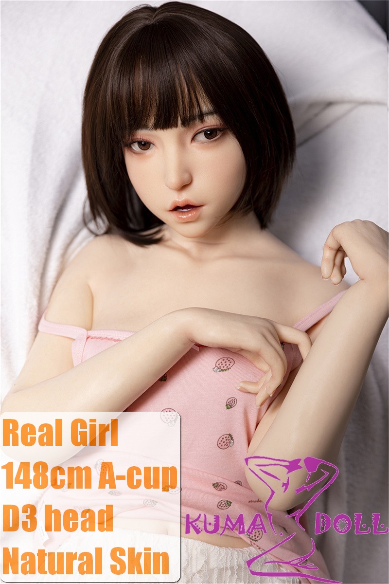 Real Girl Doll 148cm/4ft9 A-Cup Silicone Sex Doll D3 Soft Silicone head with oral function and mouth open/close function
