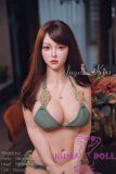 Angelkiss 160cm D-cup #LS27 head full silicone realistic sex doll green lingerie