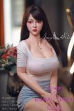 Angelkiss 160cm D-cup #LS27 head full silicone realistic sex doll white T shirt
