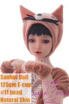 Full Silicone AIO Sanhui Doll 125cm E-cup #11 head with seamless cute kitty costume