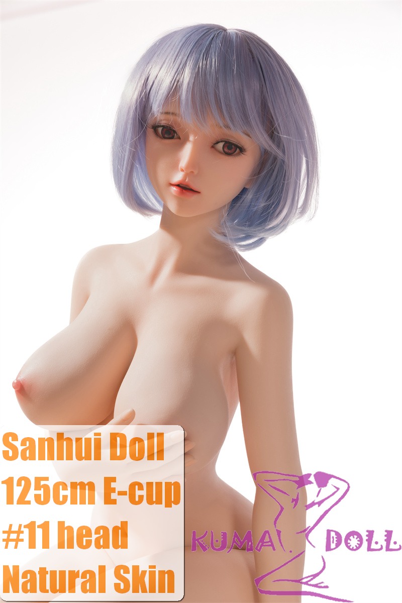 Full Silicone AIO Sanhui Doll 125cm E-cup #11 head with seamless Blue hair