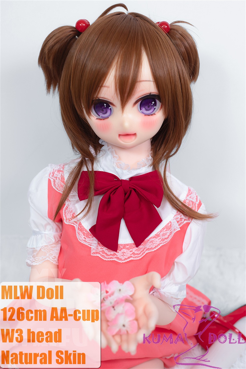 MLW doll Loli Sex Doll 126cm/4ft1 AA-cup W3 Hard Silicone material head with TPE body