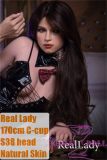 Real Lady Full Silicone Sex Doll 170cm/5ft6 C-cup Natural Skin S38 head|kumadoll
