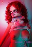 Dolls Castle 156cm C-cup Sex Doll with Z1 Zombie Head TPE Material White Costum