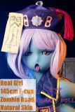 Real Girl Doll 145cm(4.8ft) F-Cup TPE Sex Doll Zombie head with 18kg light body option