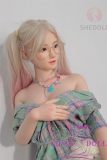 SHEDOLL Lolita type Qing head 148cm/4ft9 normal breast head love doll body material customizable Pink Blonde Hair