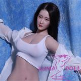 Real Girl 5kg 76cm Xiaoyu head big breast sexually active super realistic figure full silicone white shirt