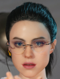 Game Lady Full silicone 171cm/5ft6 G-cup No.19 Lighting From Final Fantasy XIII (FF13) head with realistic makeup, eyebrows and eyelashes implanted