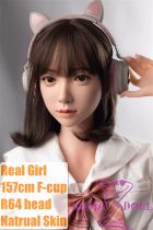 Real Girl Sex Doll 157cm/5ft2 F-Cup  R64 head  TPE love Doll makeup selectable