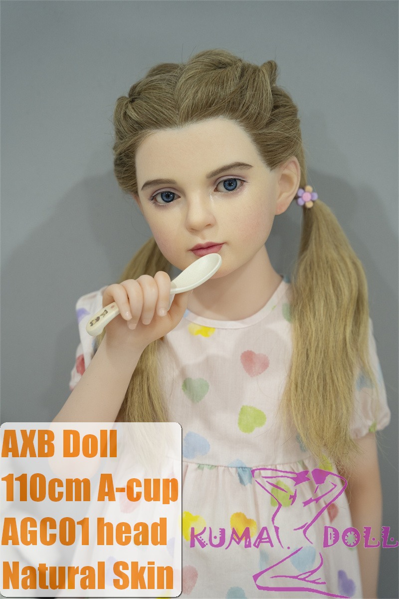 AXB Doll110cm/3ft6 A-cup with Head AGC01 with realistic body makeup silicone head+TPE body
