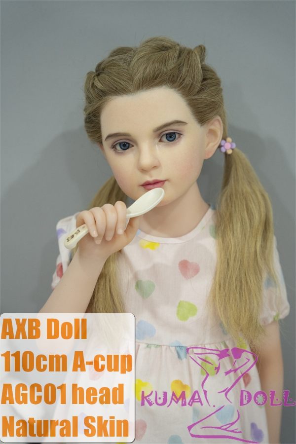 AXB Doll110cm/3ft6 A-cup with Head AGC01 with realistic body makeup silicone head+TPE body
