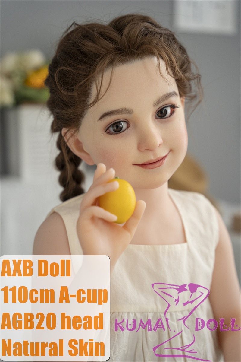 AXB Doll110cm/3ft6 A-cup with Head AGB20 with realistic body makeup silicone head+TPE body