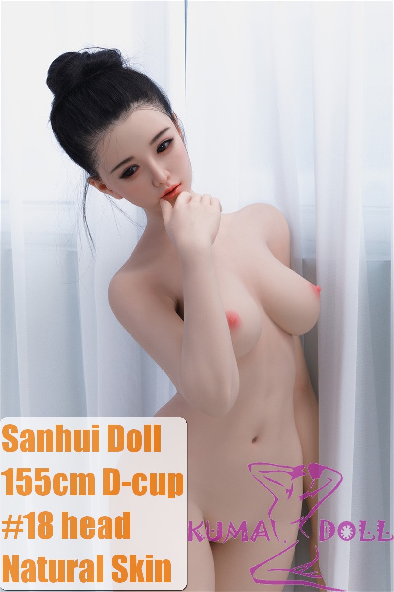 Sanhui Doll 155cm/5ft1 D-cup #27 AIO Seamless Neck Silicone Sex Doll with Head Nude