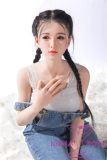 Sanhui Doll 155cm/5ft1 D-cup #27 AIO Seamless Neck Silicone Sex Doll with Head Blue Jeans