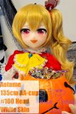 Aotume doll TPE sex doll 135cm 4.4ft AA-cup  #100 head|kumadoll