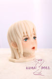 Mini Doll Mini Doll TPE oral-only head masturbator with white hair and pedestal