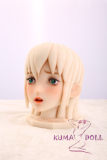 Mini Doll Mini Doll TPE oral-only head masturbator with white hair and pedestal