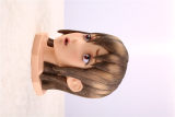 Mini Doll Mini Doll TPE oral-only head masturbator with black hair and pedestal