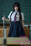 Firefly Diary 162cm A-cup Tiancheng Head Full Silicone Sex Doll With Body Make-up School Uniform