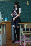 Firefly Diary 162cm A-cup Tiancheng Head Full Silicone Sex Doll With Body Make-up School Uniform
