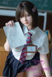 Firefly Diary 151cm A-cup Nanako Head Full Silicone Sex Doll With Body Make-up School Uniform