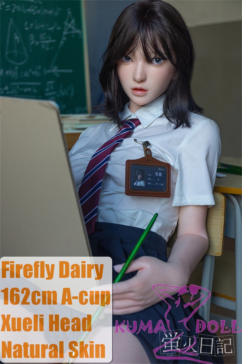 Firefly Diary 162cm A-cup Xueli Head Full Silicone Sex Doll With Body Make-up School Uniform