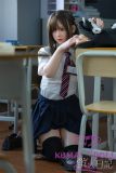Firefly Diary 151cm A-cup Nanako Head Full Silicone Sex Doll With Body Make-up School Uniform
