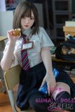 Firefly Diary 151cm A-cup Nanako Head Full Silicone Sex Doll With Body Make-up School Uniform