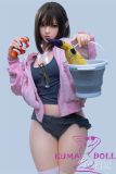 Firefly Diary 151cm A-cup Nanako Head Full Silicone Sex Doll With Body Make-up
