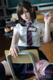 Firefly Diary 151cm A-cup Nanako Head Full Silicone Sex Doll With Body Make-up School Uniform