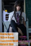 Firefly Diary 162cm A-cup Tiancheng Head Full Silicone Sex Doll With Body Make-up School Uniform