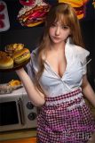 Firefly Diary 165cm C-cup Lian Head Full Silicone Sex Doll With Body Make-up Snack Stand Owner